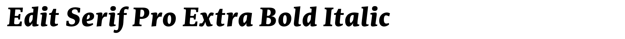 Edit Serif Pro Extra Bold Italic image